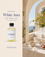 White Aura aroma navulling met fles en bloemige geurnoten
